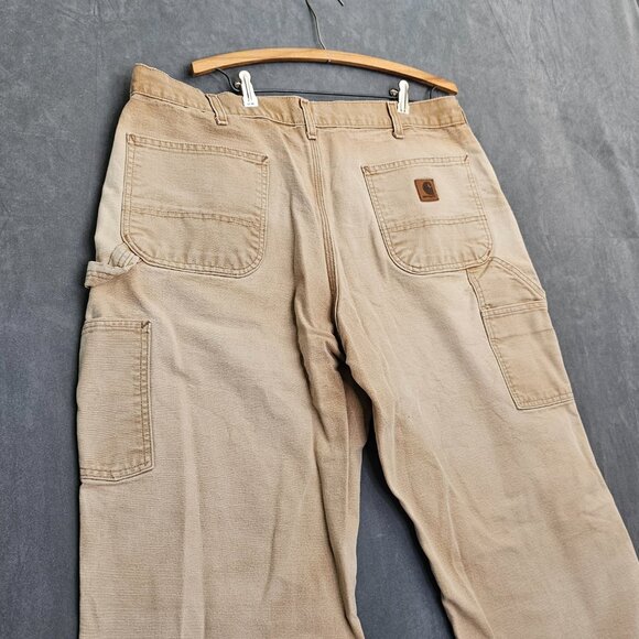 Vintage Carhartt Pants Mens 38X31 B11BRN Brown Duck Canvas Dungaree Mexico A3-30 - Picture 5 of 7